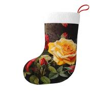 Weihnachtsstrümpfe YYHWHJDE Rot Gelb Rose Druck für Weihnachten Urlaub Party