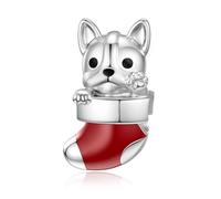 Weihnachtsstrumpf Hund Charm für Pandora Charm