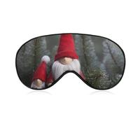 Weihnachtswichtel mit Nikolausmütze Augenmaske, Seitenschlafmaske Licht Augenbinde Schlafmaske Nasenpolster und Gummiband für Kinder Frauen Männer