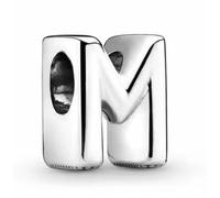 WEIMU Buchstaben Charms Silber Charms Anhänger Silber 925 für Armbänder, Stopper charm anhänger,beads charms,kompatibel mit europäischen Armbändern und Halskette für Frauen