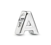 WEIMU Buchstaben Charms Silber Charms Anhänger Silber 925 für Armbänder, Stopper charm anhänger,beads charms,kompatibel mit europäischen Armbändern und Halskette für Frauen (A)