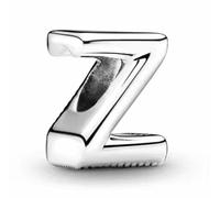 WEIMU Buchstaben Charms Silber Charms Anhänger Silber 925 für Armbänder, Stopper charm anhänger,beads charms,kompatibel mit europäischen Armbändern und Halskette für Frauen (Z)