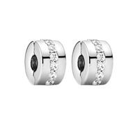 WEIMU Charms Stopper 925 Sterling Silber für Armband Stopper Charms für Bead Charm Armband Anhänger Spacer (White 3)
