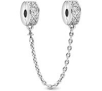 WEIMU Charms Stopper 925 Sterling Silber für Armband Stopper Charms für Bead Charm Armband Anhänger Spacer (White 5)