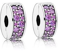 WEIMU Charms Stopper 925 Sterling Silber für Armband Stopper Charms für Bead Charm Armband Anhänger Spacer (purple)