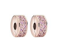 WEIMU Charms Stopper 925 Sterling Silber für Armband Stopper Charms für Bead Charm Armband Anhänger Spacer (Rosegold 1)