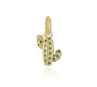 WEIMU Golden Charms 925 Sterling Silber Charm für Armband & Halskette, Schmuck Geschenke für Damen (Kaktus)
