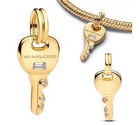 WEIMU Golden Charms 925 Sterling Silber Charm für Armband & Halskette, Schmuck Geschenke für Damen (Schlüssel)