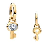 WEIMU Roségold Charms Stopper 925 Sterling Silber für Armband mit Gummi Clip Stopper Charms für Bead Charm Armband Anhänger Spacer (Schlüssel)