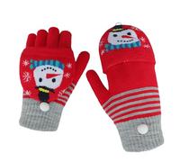 Weinachten Strickhandschuhe Touchscreen für Damen Herren Elastiche Fingerhandschuhe Warme Winterhandschuhe Handschuhe Fäustlinge Weihnachtshandschuhe für Running Outdoor Aktivitäten (Schneemann)