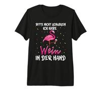Weinkönigin Bitte Nicht schubsen ich Habe Wein in der Hand Premium T-Shirt