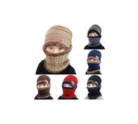 (Weinrot)Kuscheliges Strick-Skimütze- und Schal-Set in einer Farbe für Kinder Weinrot