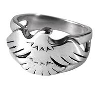 WEISHA Retro Ring S925 Sterling Silber Retro Thai Silber Stil Herren Silberring Adler Hip-Hop Ring1, 62mm