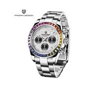 (Weiß-1) PAGANI DESIGN Herrenuhren Luxus Automatik Datumsuhr Herren Quarzuhren für Herren Marke Chronograph