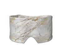 Weiß Grau Silber Perlmutt Gold Pinsel Marmor, Vollständige Augenabdeckungen, lichtblockierende Augenmaske, Schlafaugen- und Ohrenschützer