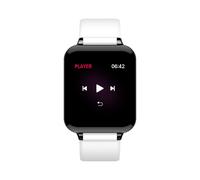 (Weiß mit Einzelhandelsverpackung) Neue B57-Farb-Smart-Armband mit großem Bildschirm, Herzfrequenz, Blutdruck,