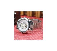 (Weiß) Neue Ankunft Herrenuhr Handaufzug Skelett Automatische Mechanische Edelstahl Sport Handgelenk