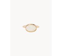 Weiß Ring Albane, vergoldet