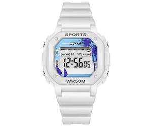 (Weiß) Wasserdichte Kinderuhr Digitalanzeige Timex Modell