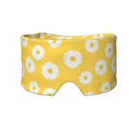 Weiße Aster Gänseblümchen Gelb, Vollständige Augenabdeckungen, lichtblockierende Augenmaske, Schlafaugen- und Ohrenschützer