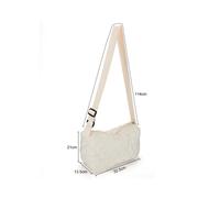 Weiße B-2024 Mesh-Muster Umhängetasche Space Cotton Handtasche für Frauen Große Kapazität Handtasche