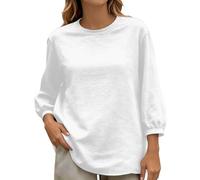 Weiße Damen Oberteile Schwarze Unterziehshirt Grün Kurzarmbluse Puffärmeln Moderne Leinenhemd Schwanger Seide Flanell Out Rundhalsshirt Violett Frau Stil Westernblusen Figurbetont 50er Dicke