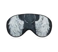 Weiße Engelsflügel-Schlafmaske für Damen und Herren, Seitenschläfer-Augenabdeckung mit verstellbarem Riemen, weich, atmungsaktiv, Verdunkelungsmaske, rutschfest, tiefer Schlaf, Reisezubehör