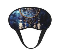 Weiße Fantasy-Traumfänger-Schlafmaske für Seitenschläfer, Verdunkelungs-Augenmaske für Damen und Herren, Nulldruck-Schlafmasken, weiche, atmungsaktive Augenabdeckung, bequeme Augenbinde, Lidschatten