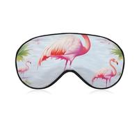 Weiße Flamingo-Augenmaske, seitliche Schlafmaske, leichte Augenbinde, Schlafmaske, Nasenpolster und Gummiband für Kinder, Frauen und Männer