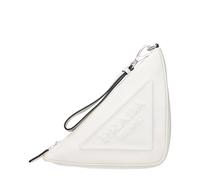 Weiße Leder-Clutch Einheitsgröße