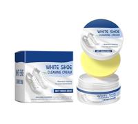 Weiße Schuhreinigungscreme - mit , Mehrzweck-100 g, feste weiße Schuhreinigungspaste für Zuhause, Reisen, Waschküche, Stiefel, Sneaker, Leder-Leinensohlen, Schuhpflege-Reiniger