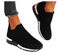 WeißE Sneaker Damen Plateau Casual Fitness Halbschuhe rutschfest Sommer Schuhe rutschfeste Leicht Walkingschuhe Schnürschuhe Mode Frauen Laufschuhe Outdoorschuhe Für Trekking Workout Running