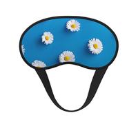 Weißer Gänseblümchen-Print,Vollständige Augenabdeckungen, lichtundurchlässige Schlafmasken, Verdunkelungs-Augenschützer