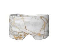 Weißer Marmor Gold Muster, Vollständige Augenabdeckungen, lichtblockierende Augenmaske, Schlafaugen- und Ohrenschützer