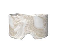 Weißer Marmor, Goldglitter, Vollständige Augenabdeckungen, lichtblockierende Augenmaske, Schlafaugen- und Ohrenschützer