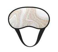 Weißer Marmor, Goldglitzer,Vollständige Augenabdeckungen, lichtundurchlässige Schlafmasken, Verdunkelungs-Augenschützer