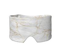 Weißer und goldener Marmor, Vollständige Augenabdeckungen, lichtblockierende Augenmaske, Schlafaugen- und Ohrenschützer