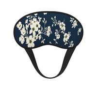 Weißes Blumenmuster,Vollständige Augenabdeckungen, lichtundurchlässige Schlafmasken, Verdunkelungs-Augenschützer