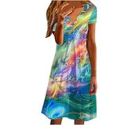Weißes Kleid Damen Sommer Kleid Strandkleider Damen Kurz Schwarzes Kleid Damen Elegant Knielang Sommerkleider Damen Leicht Festlich Kleid Damen Elegant Festlich Curvy Chiffon Kleider Damen Festli
