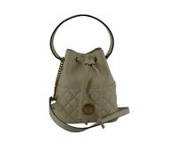 Weißes Lammleder kleine Bucket-Schultertasche Einheitsgröße