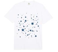 weißes t-Shirt mit blauen Sternen Comfort Colors Adult Heavyweight T-Shirt