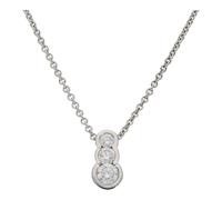 Weißgold 585 Kette Anhänger 14 Karat Brillanten 0,3 ct. W/Si JL15-05-0168 JuwelmaLux