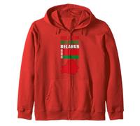 Weißrussische Karte mit belarussischer Flagge in Farben der Flagge Kapuzenjacke