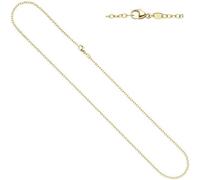 Weit-Ankerkette 585 Gelbgold 2 mm 50 cm Karabiner Halskette goldkette