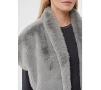 Weite ärmellose Weste aus Webpelz grau S