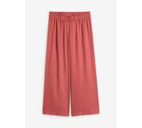 Culotte BONPRIX "Weite Culotte aus nachhaltiger Viskose", Damen, Gr. 50, N-Gr, marsalabraun, Web, Obermaterial: 100% Viskose, loose fit lang, Hosen Culotte, aus Viskose, mit elastischem Bund, Loose fi