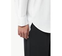 Weite Hemd-Bluse mit Fledermausärmeln weiß M