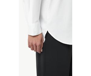 Weite Hemd-Bluse mit Fledermausärmeln weiß XS