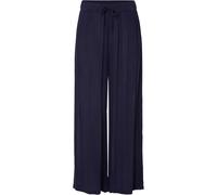 Marlene-Hose BONPRIX "Marlenehose aus fließender Viskose", Damen, Gr. 38, N-Gr, blau (dunkelblau), Obermaterial: 100% Viskose, loose fit, Hosen Marlene-Hose, aus Viskose, lockere Passform, mit Bindeba
