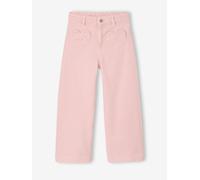 Weite Hose mit Herz-Taschen Mädchen, Bundweite verstellbar pudrig rosa Gr. 146/152 von vertbaudet
